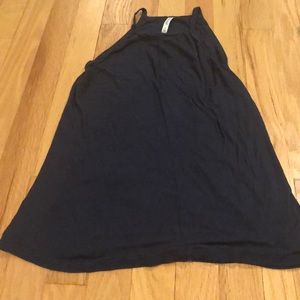 Blue high neck tank top